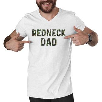 Funny Redneck Dad Gifts For Men Camo Lovers Redneck Party Men V-Neck Tshirt | Mazezy
