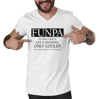 Funpa Like Grandpa Only Cooler Men V-Neck Tshirt | Mazezy