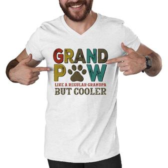 Grandpaw Like A Regular Grandpa But Cooler Men V-Neck Tshirt | Mazezy