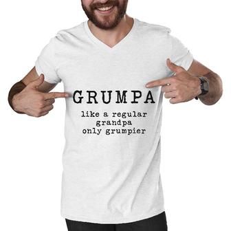 Grumpa Like Regular Grandpa Men V-Neck Tshirt | Mazezy