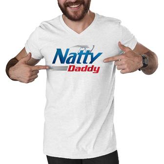 Natty Daddy Beer Gift For Father's Day Men V-Neck Tshirt | Mazezy