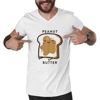 Peanut Butter Jelly Matching BFF Best Friend Men V-Neck Tshirt - Seseable