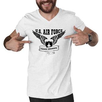 Proud Grandpa Of Us Air Force Men V-Neck Tshirt | Mazezy