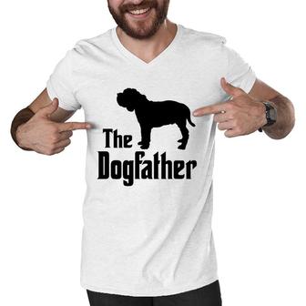 The Dogfather - Funny Dog Gift, Funny Neapolitan Mastiff Men V-Neck Tshirt | Mazezy