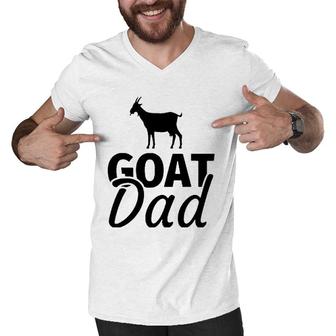 The Goatfather Funny Goat Father Lover Men V-Neck Tshirt | Mazezy