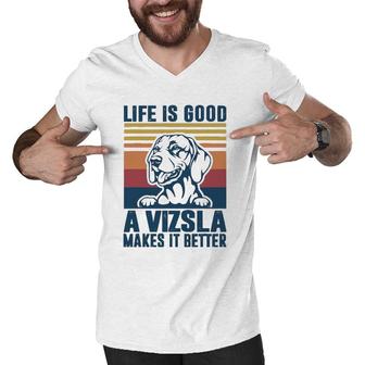 Vizsla Gifts For Women Men Dog Dad Dog Mom Hungarian Vizsla Men V-Neck Tshirt | Mazezy