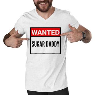 Wanted Sugar Daddy Gay Daddy Men V-Neck Tshirt | Mazezy