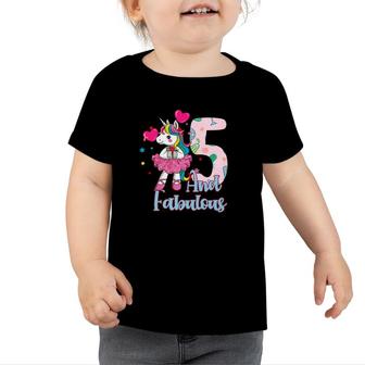 5Th Unicorn Design Birthday And Fabulous Gifts Toddler Tshirt - Seseable