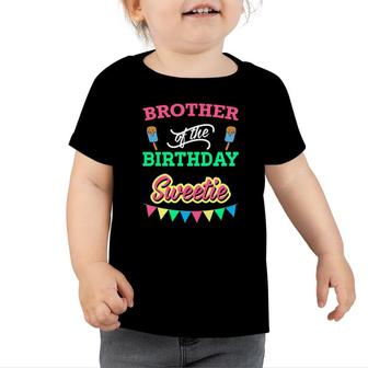 Beautiful Design Ice Cream Brother Of The Birthday Sweetie Toddler Tshirt - Seseable