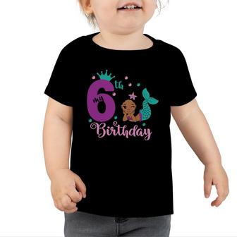 Beautiful Mermaid Cool Gifts My 6Th Birthday Toddler Tshirt - Seseable