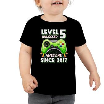 Kids Five 5Yr Bday Kids Boys Funny Gamer 5Th 5 Years Old Birthday Toddler Tshirt - Seseable