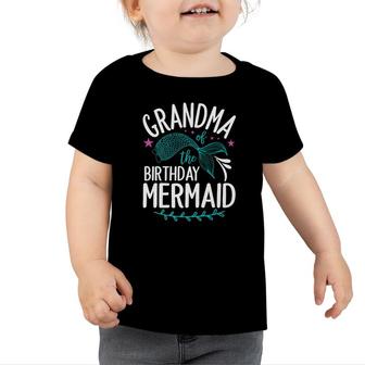Mermaid Matching Family Grandma Of The Birthday Mermaid Toddler Tshirt - Seseable
