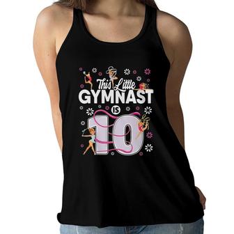 10 Years Old Gymnast 10Th Birthday Girl Tumbling Gymnastics Women Flowy Tank | Mazezy