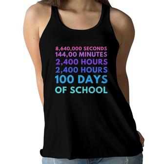 100Th Day Preschool Kids Teacher 100 Days Of School Gift Women Flowy Tank | Mazezy