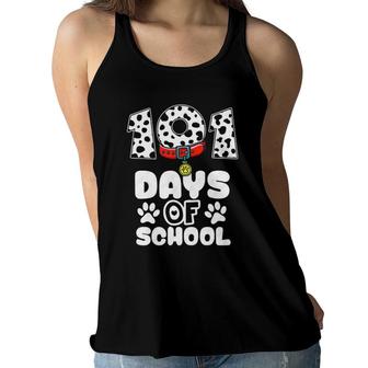 101 Days Smarter Dalmation Dog Teachers Kids Women Flowy Tank | Mazezy