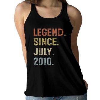 11Th Birthday Gift 11 Years Old Legend Since July 2010 Boys Women Flowy Tank | Mazezy