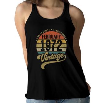 50Th Birthday Gift One Of A Kind February 1972 Vintage Women Flowy Tank - Seseable
