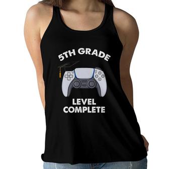 5Th Grade Level Complete Graduation Gamer Boys School Women Flowy Tank | Mazezy