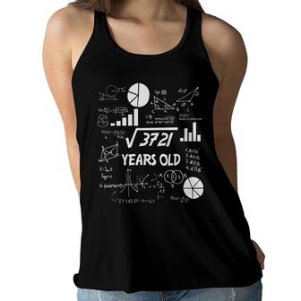 61Th Birthday Math Square Root Funny Gift Women Flowy Tank - Seseable