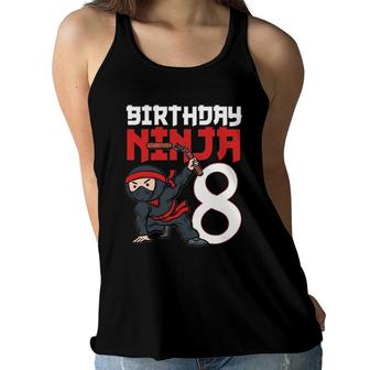 8Th Birthday Ninja I'm 8 Years Old Bday Party Best Boy Women Flowy Tank | Mazezy