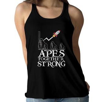 Apes Together Strong War Stock Strong Graphic Birthday Gift Women Flowy Tank - Seseable