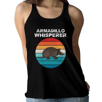 Armadillo Whisperer Funny Animal Lover Gift Kid Women Men Women Flowy Tank | Mazezy CA