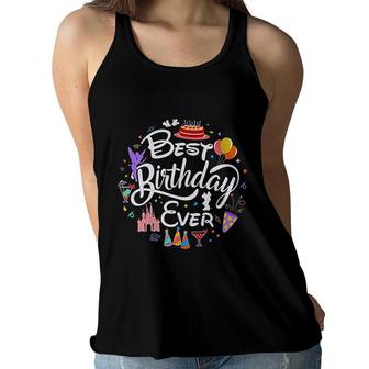 Best Birthday Ever Family Birthday Vacation Matching Mom Dad Women Flowy Tank - Seseable