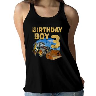 Birthday Boy 3 Years Old Gift Women Flowy Tank | Mazezy