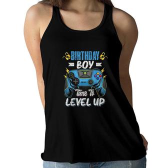 Birthday Boy Time to Level Up Video Game Birthday Boys Level Up Birthday Women Flowy Tank - Seseable