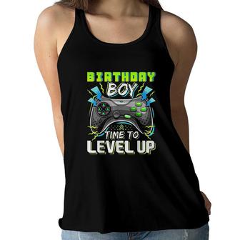 Birthday Boy Time To Level Up Video Game Birthday Gift Level Up Birthday Women Flowy Tank - Seseable