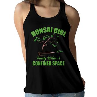 Bonsai Girl Beauty Within Confident Space Love Bosai Trees Women Flowy Tank | Mazezy
