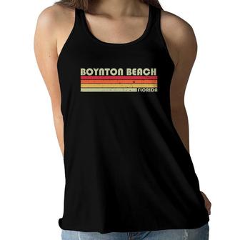 Boynton Beach Fl Florida Funny City Home Roots Gift Retro Women Flowy Tank | Mazezy