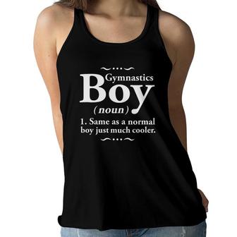 Boys Gymnastics Gift Gymnastic Boy Like A Normal Boy Women Flowy Tank | Mazezy