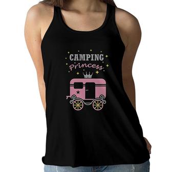 Camping Princess Gift For Girl Women Flowy Tank | Mazezy