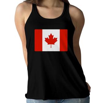 Canadian Flag Of Canada Ca Souvenir Gift Men Women Kids Women Flowy Tank | Mazezy