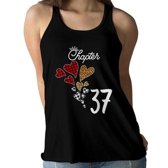Chapter 37 Years 37Th Birthday Leopard Buffalo Plaid 1985 Women Flowy Tank - Seseable