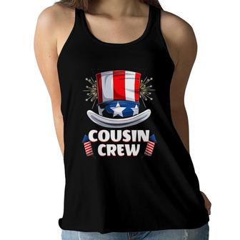 Cousin Crew 4Th Of July Family Matching Boys Girls Kids Women Flowy Tank | Mazezy DE