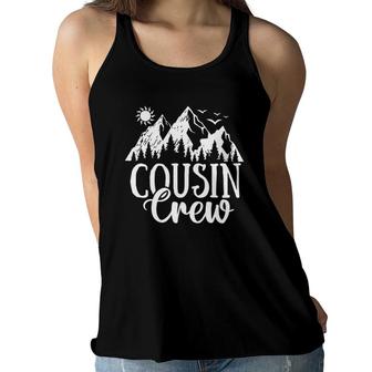 Cousin Crew Big Cousin Camper Group Matching Camping Kids Women Flowy Tank | Mazezy