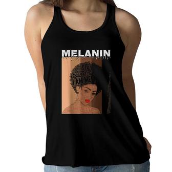 Drippin Melanin Queen Black Girl Magic Afro Queen Women Flowy Tank | Mazezy