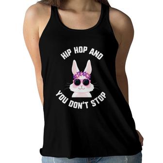 Easter Hip Hop And You Don't Stop Bunny Sunglasses Kids Women Flowy Tank | Mazezy