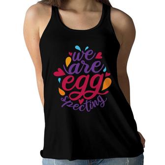 Eggspecting Egg Hunting Easter Pregnancy Announcement Women Flowy Tank - Seseable