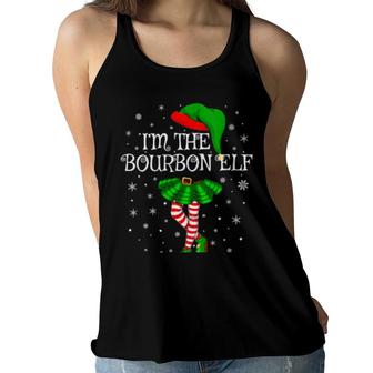Family Matching Girls I'm The Bourbon Elf Christmas Women Flowy Tank | Mazezy