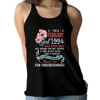 February Girls 1994 Birthday Gift 28 Years Old Made In 1994 Ver2 Women Flowy Tank | Mazezy