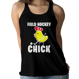 Field Hockey Chick Field Hockey Kids Boys Girls Women Flowy Tank | Mazezy
