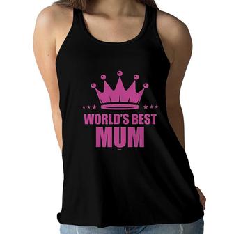 For Mum Worlds Best Mum Birthday Gifts For Mum Gifts Women Flowy Tank - Seseable