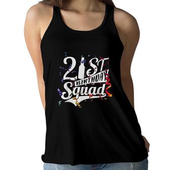 Funny 21St Birthday For 2021 Squad Party Women Flowy Tank - Seseable