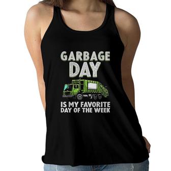 Funny Garbage Truck For Kids Boys Waste Garbage Day Women Flowy Tank - Seseable