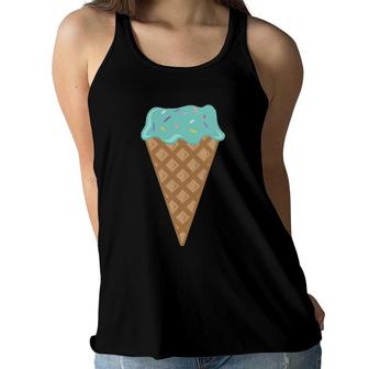 Funny Ice Cream - Gift For Cool Kids And Toddlers Women Flowy Tank | Mazezy