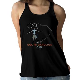 Funny Womens South Carolina, Sc Girls South Carolina Women Flowy Tank | Mazezy