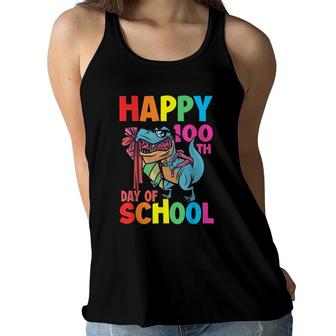 Funnyrex 100Th Day For Teacher Kids 100 Day Of School Women Flowy Tank | Mazezy